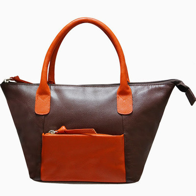 

Jeane Sophie Hand-held Bag(Brown, Orange)