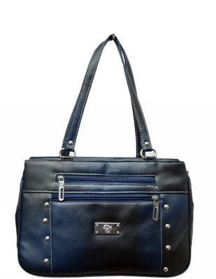 

QEEN TRENDS Shoulder Bag(Blue, Black), Black;blue
