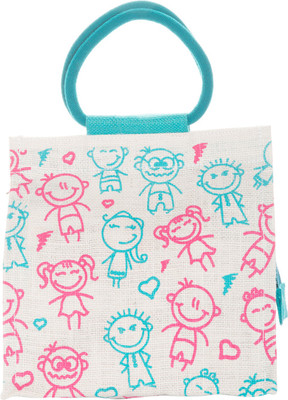 

Jute Cottage Hand-held Bag(Blue)