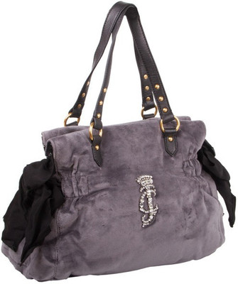 

Juicy Couture Hand-held Bag(Grey, Black), Black;grey