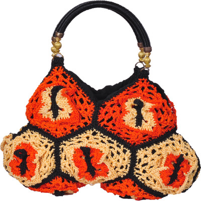 

Adrish Creative Hand-held Bag(Orange, Beige, Black), Beige;black;orange