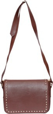 

Essart Men & Women Casual Brown PU Sling Bag