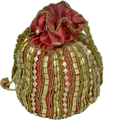 

Angelfish Pouch Potli(Maroon)