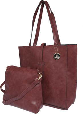 

Fur Jaden Tote(Maroon)