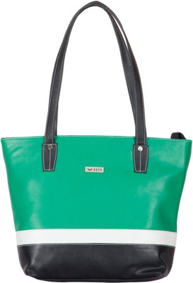 

Bern Hand-held Bag(Green, White, Black), Black;green;white