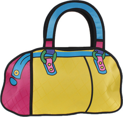 

Goldendays Hand-held Bag(Yellow, Pink), Pink;yellow
