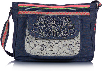 

Shaun Design Messenger Bag(Blue)