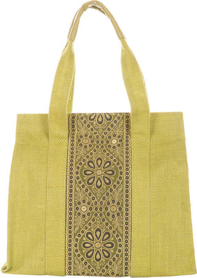 

Jute Cottage Hand-held Bag(Green)