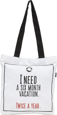 

Haqeeba Tote(White, Black), Black;white