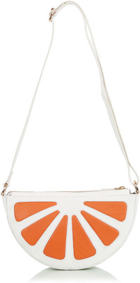 

THE MAKER Sling Bag(White, Orange), Orange;white