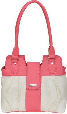 

FD Fashion Hand-held Bag(White, Pink), Pink;white