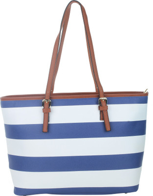 

Alvaro Tote(Blue, White, Brown), Blue;brown;white