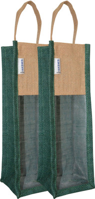 

Pushkar Bottle Bag(Green, Beige), Beige;green