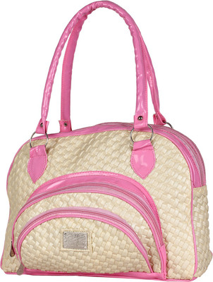 

Cottage Accessories Hand-held Bag(Pink, White)