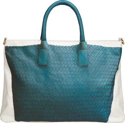 

Mod'acc Hand-held Bag(White, Blue), Blue;white