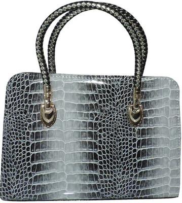 

Elligator Hand-held Bag(Silver, Black), Black;silver