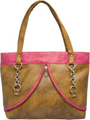 

Credulous Shoulder Bag(Tan, Pink), Pink;tan
