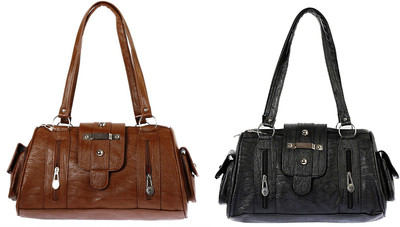 

Estoss Shoulder Bag(Brown, Black), Black;brown