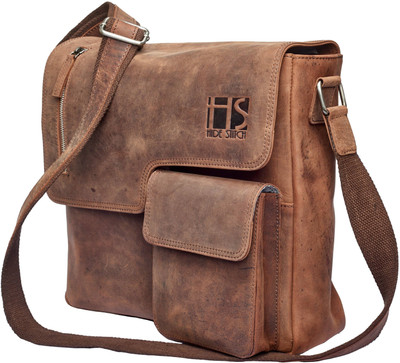 Hidestitch Messenger Bag(Brown)