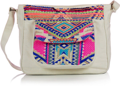 

Shaun Design Messenger Bag(White)
