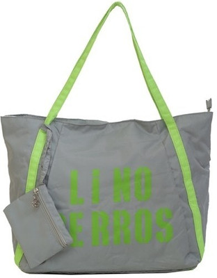 Lino Perros Hand-held Bag(Grey, Green), Green;grey