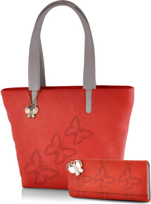 

Butterflies Hand-held Bag(Red)
