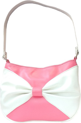 Feliza Hand-held Bag(Pink, White)