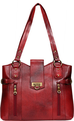 Leather World Shoulder Bag(Red)