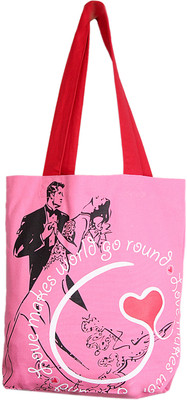 

Kanvas Katha Tote(Pink)