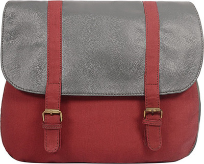 

Purseus Messenger Bag(Maroon, Grey), Grey;maroon