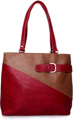 

lorna Hand-held Bag(Red, Brown), Brown;red