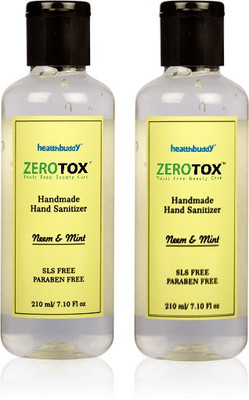 Healthbuddy Zerotox Handmade Neem and Mint 2 Packs of 210 ml Each(420 ml, Bottle)
