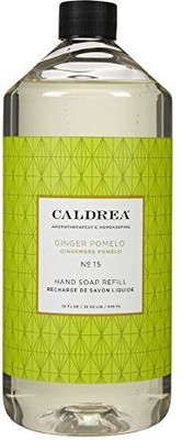 

Caldrea liquid hand soap refill, ginger pomelo, 32 ounce(960 ml, Bottle)