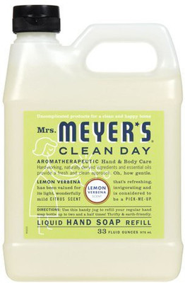 

Mrs Meyers Clean Day mrs. meyer's liquid hand soap refill, lemon verbena, 33 fluid ounce(990 ml, Bottle)