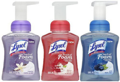 Lysol touch of foam antibacterial hand wash(255 ml, Pump Dispenser, Pack of 3)