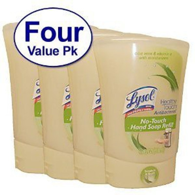 

Lysol no-touch hand soap refill aloe vera and vitamin e(255 ml, Pouch, Pack of 4)
