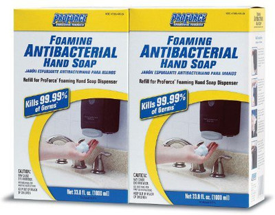

Proforce commercial foaming antibacterial hand soap(1014 ml, Pouch, Pack of 2)