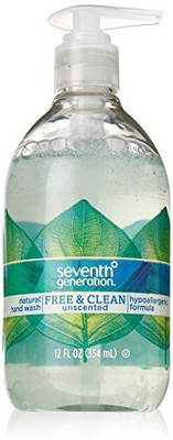 

Seventh Generation hand wash, free and clear, 12 ounce(360 ml, Pump Dispenser)