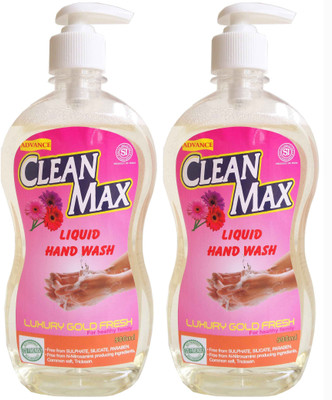

Cleanmax 500ml -Pack of 2- (LUXURY GOLD FRESH)(500 ml, Pump Dispenser)