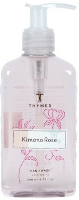 Thymes hand wash, kimono rose pump bottle(247.5 ml, Pump Dispenser)