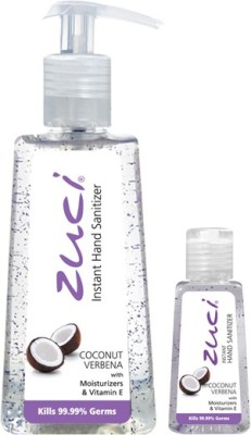 

Zuci PACK OF 250 ML & 30 ML HAND SANITIZER- COCONUT VERBENA(280 ml, Bottle)