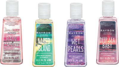 

Rayron Combo Set Of Hand Sanitizer Set of 4 30ml(RC+NI+WP+DSB)(30 ml, Bottle, Pack of 4)