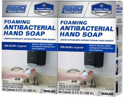 

Member's Mark Commercial proforce/ foaming antibacterial hand soap (33.8 fl. ., 2 ct.)(1014 ml, Pump Dispenser)