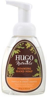 Hugo Naturals foaming hand soap, vanilla and sweet orange(255 ml, Pump Dispenser)