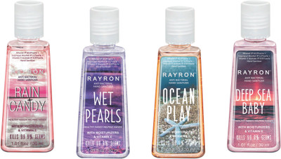 

Rayron Combo Set of Hand Sanitizer Set of 4 30ml(RC+WP+OP+DSB)(30 ml, Bottle, Pack of 4)
