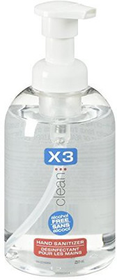 

X3 Clean hand sanitizer, 8.5-ounces bottles (pack of 4)(255 ml, Pump Dispenser)