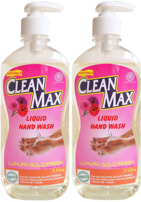 

Cleanmax 1L -Pack of 2- (LUXURY GOLD FRESH)(1 L, Pump Dispenser, Pack of 2)