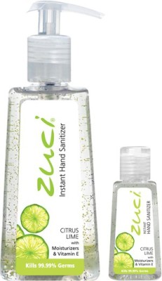 

Zuci PACK OF 250 ML & 30 ML HAND SANITIZER- CITRUS LIME(280 ml, Bottle, Pack of 2)