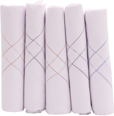 SIR MICHELE hanky [ White ] Handkerchief(Pack of 5)
