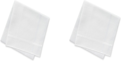 mahis fashion white hanky 2 [ White ] Handkerchief(Pack of 2)